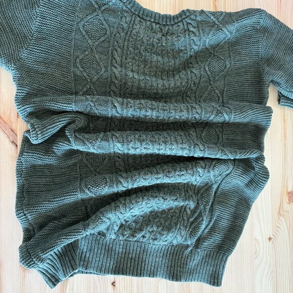 PACT | Green | Classic Cable Knit Sweater Dress | Size M Medium - Picture 5 of 7